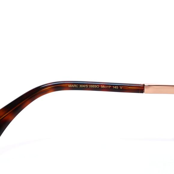 Marc Jacobs Womens Oval Butterfly Sunglasses-Black Brown Tortoise/Dark Grey-NWT